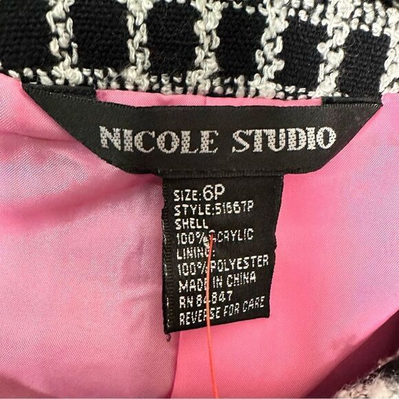 Nicole Studio size 6 petite black & white blazer - Picture 2 of 5